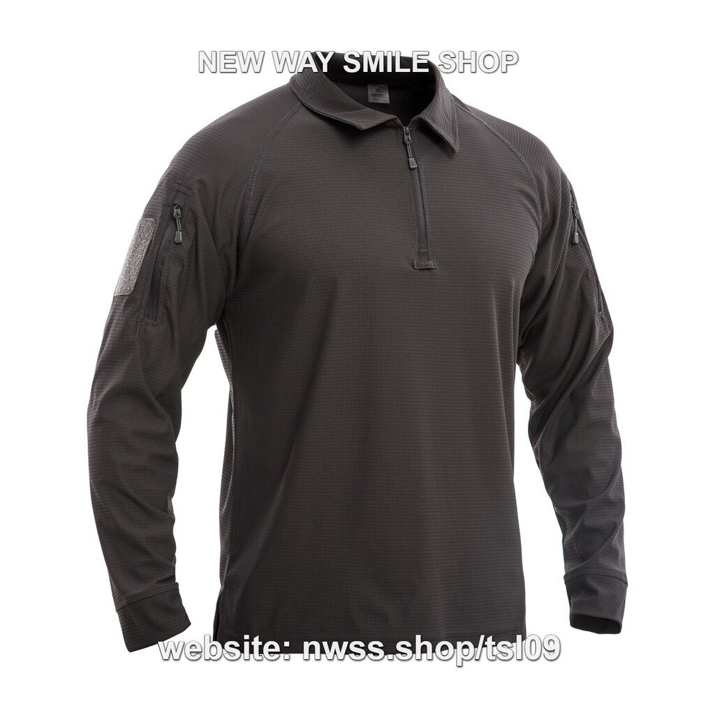 TSL09 Tactical Long-Sleeve Polo Shirt – Quick-Dry Outdoor Performance Top with Sleeve Utility Pocket - Image 8
