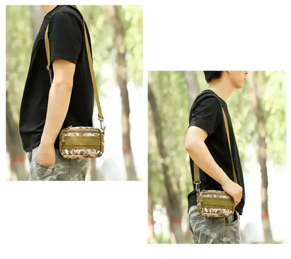 កាបូបស្ពាយ MOLLE ខ្នាតតូចសម្រាប់ប្រើប្រចាំថ្ងៃ និងធ្វើដំណើរ, មានកន្លែងផ្ទុកច្រើន.