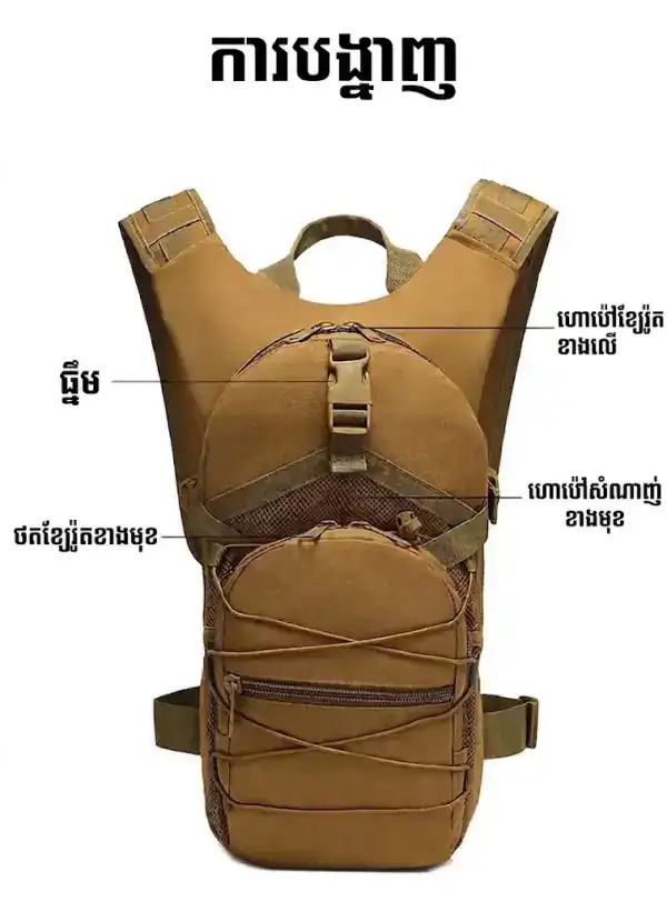 កាបូបស្ពាយតាក់ទីកតូច Oxford សម្រាប់ជិះកង់ក្រៅផ្ទះ និងការប្រើប្រចាំថ្ងៃ.