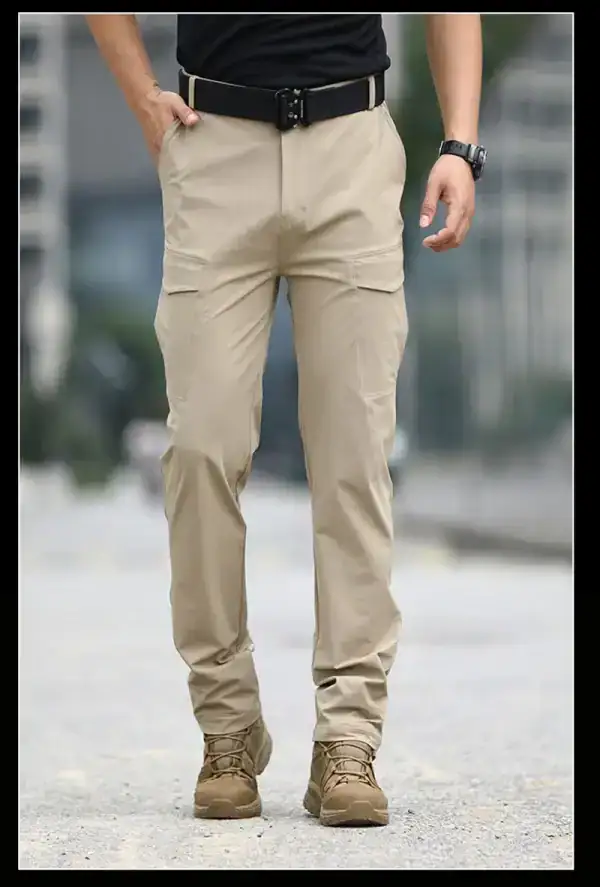 ស្បែកជើងសមត្ថភាពខ្ពស់ IX17 Lightweight Tactical Cargo Pants ពណ៌ khaki សម្រាប់ការប្រើប្រាស់ក្រៅផ្ទះ.