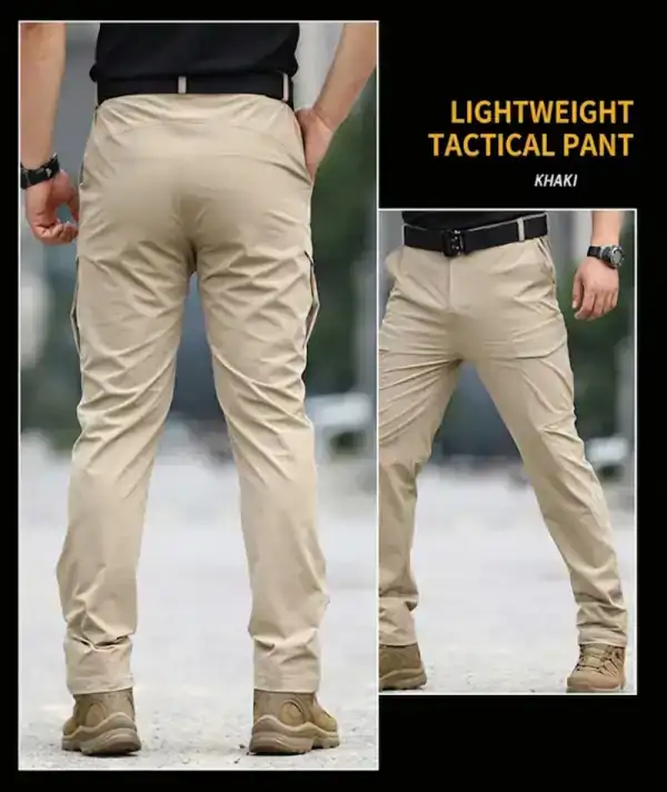 IX17 Lightweight Tactical Cargo Pants khaki, outdoor utility trousers for tactical use.
