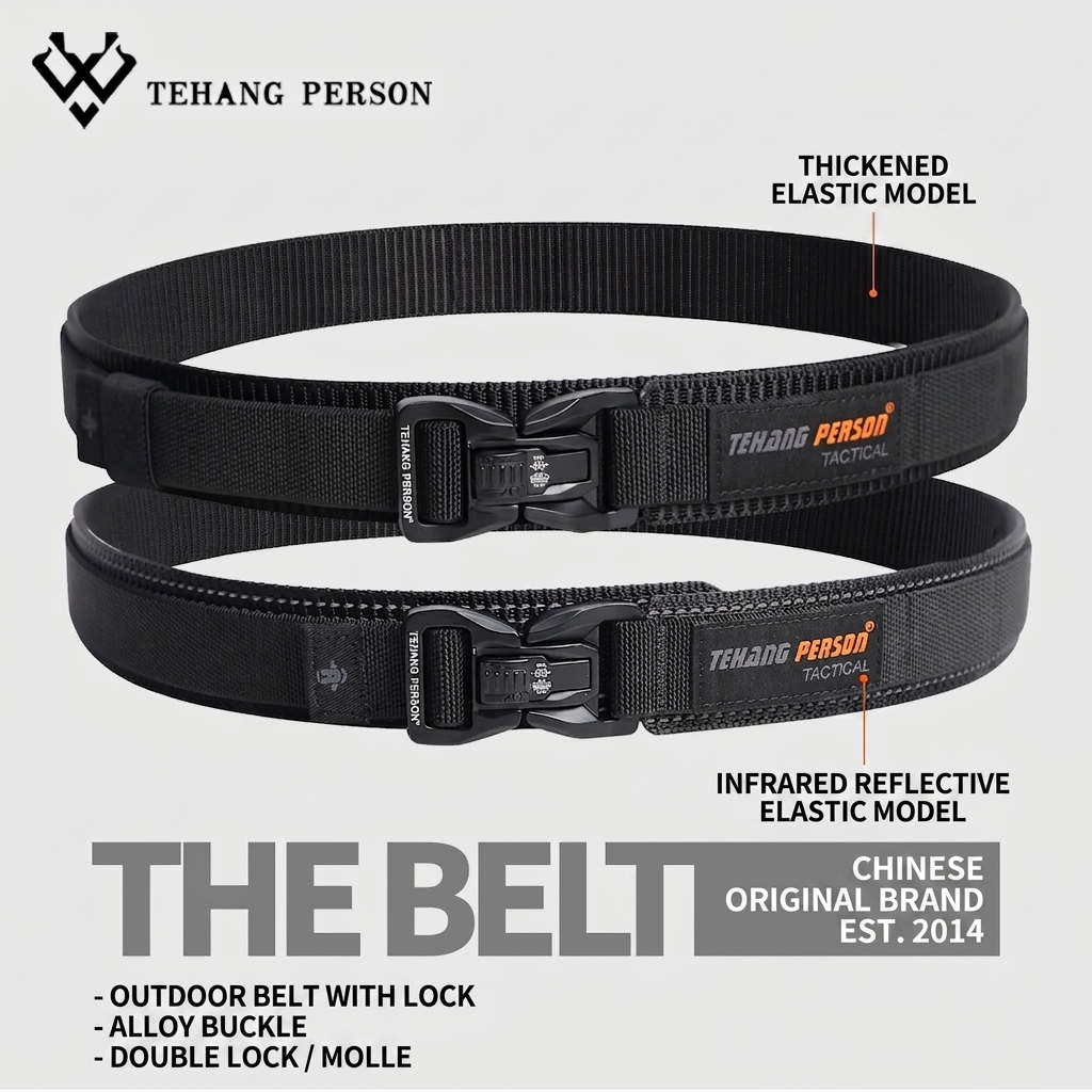 B30 Infrared Reflective Nylon Tactical Belt with Double-Lock Buckle