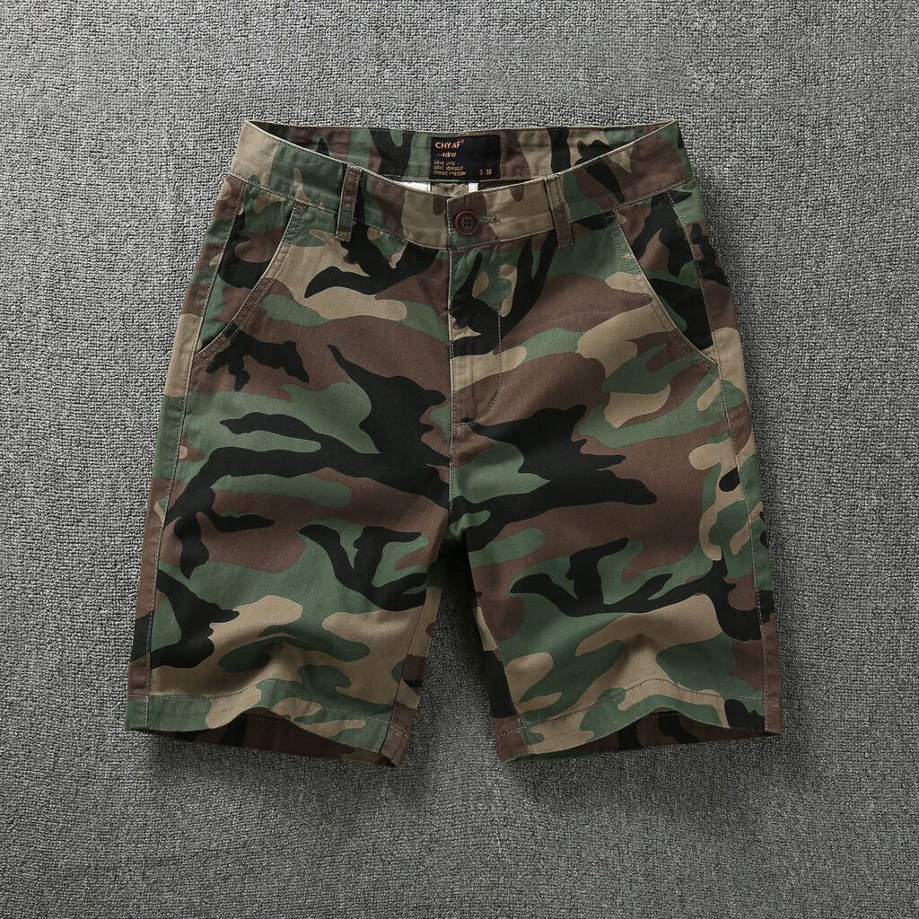 SR11 Men's Camouflage Cotton Twill Casual Cargo Shorts
