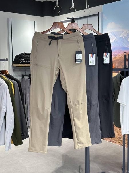 IX31 Men's Lightweight Softshell Outdoor Pants with Built-In Belt and Zipper Pockets
