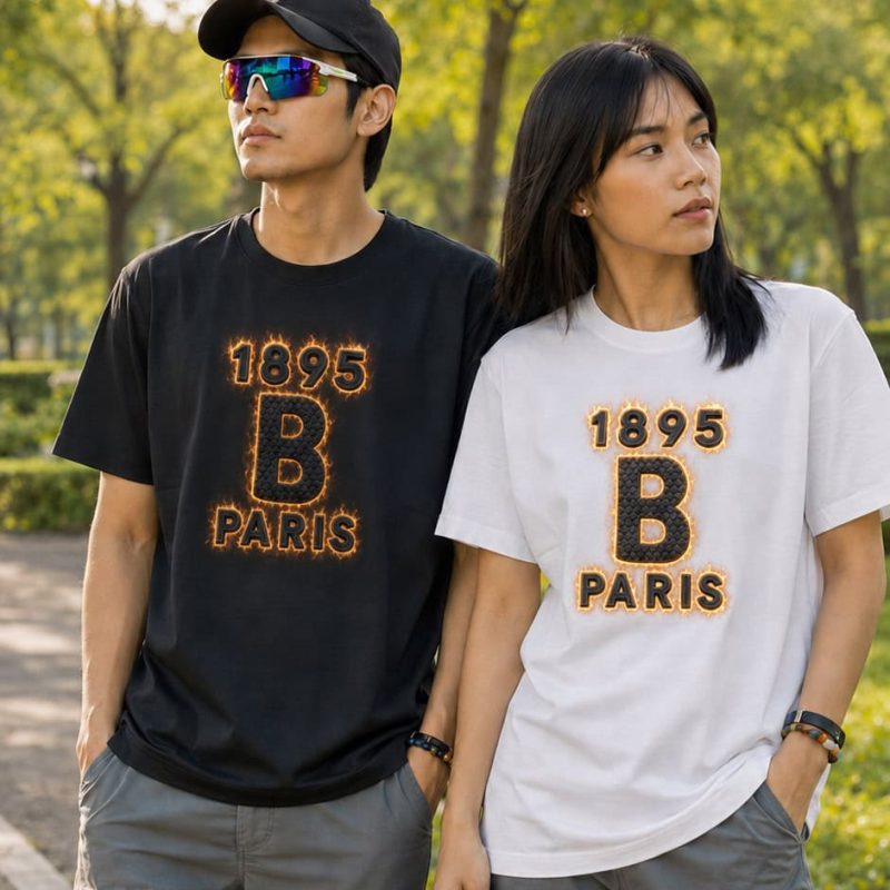 TSS52 អាវយឺតដៃខ្លីកបុរាណជប៉ុន សាច់កប្បាស មានអក្សរលើកខាងមុខ
