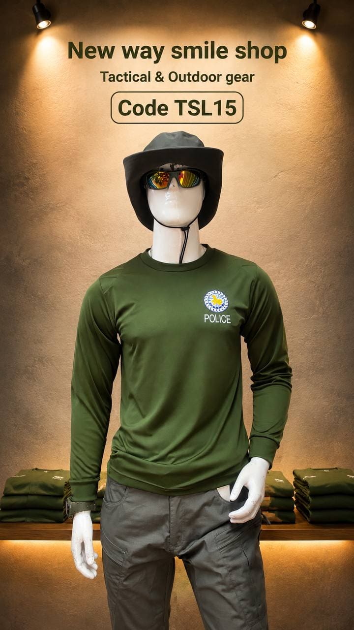 អាវតាក់ទីកដៃវែងមានឡូហ្គោ POLICE ប៉ាក់ TSL15