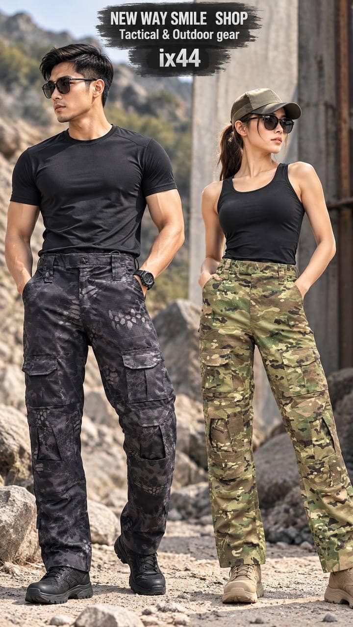 IX44 Tactical Camouflage Cargo Pants with Utility Pockets