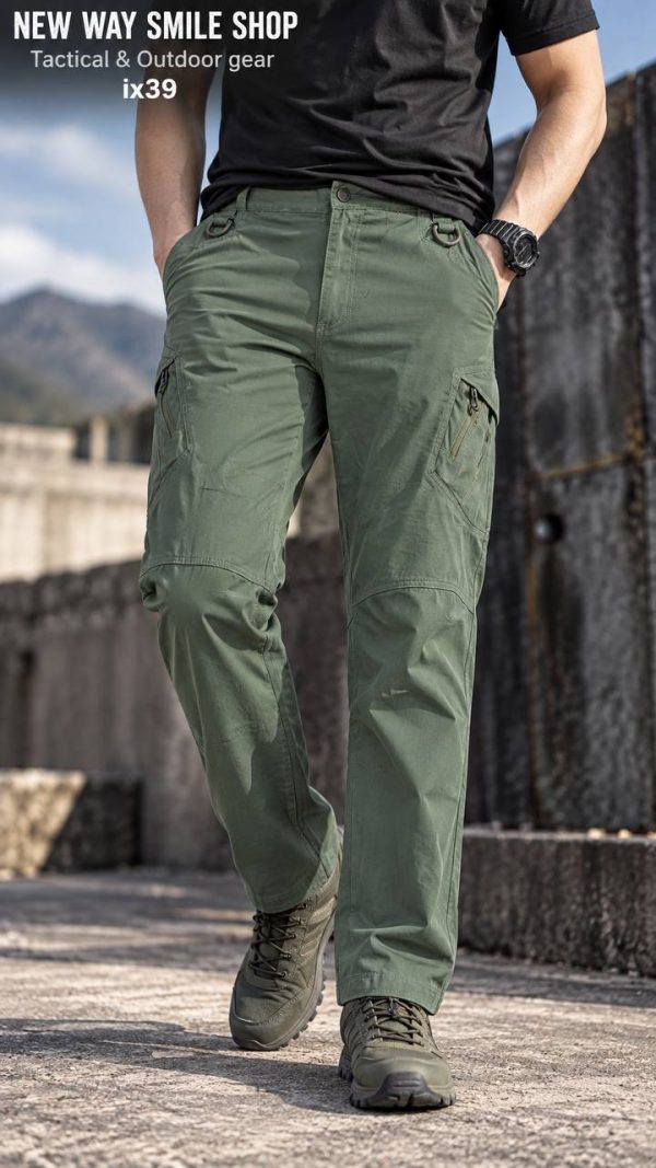 ខោ Tactical Cargo ពណ៌បៃតងអូលីវ សម្រាប់ការប្រើប្រាស់ច្រើន និងសមស្របសម្រាប់ការប្រយុទ្ធនិងក្រៅផ្ទះ.