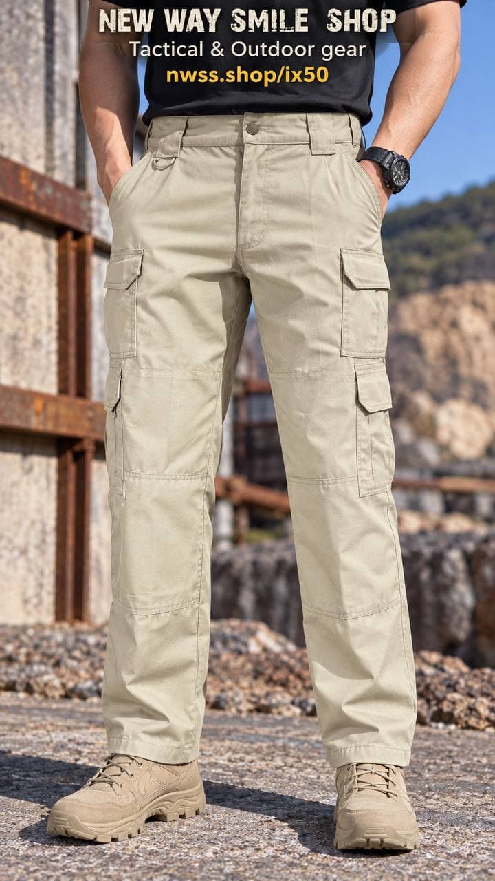 IX50 Multi-Pocket Khaki Tactical Cargo Pants