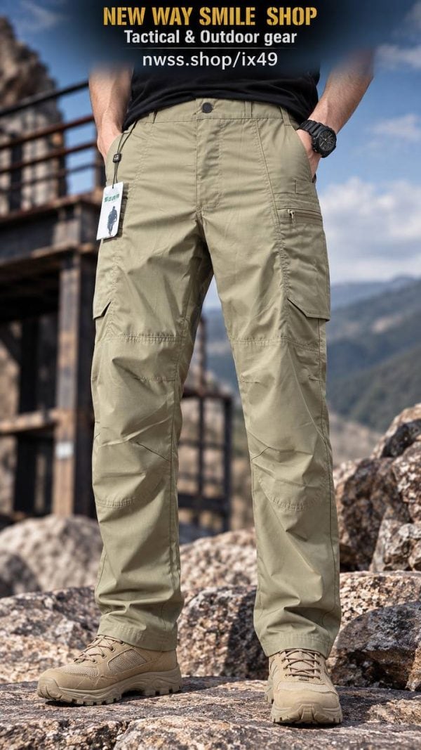 ខោ Tactical Cargo ពណ៌ខាគី សម្រាប់ការប្រើប្រាស់ក្រៅប្រទេស និងការផ្សងព្រេង.