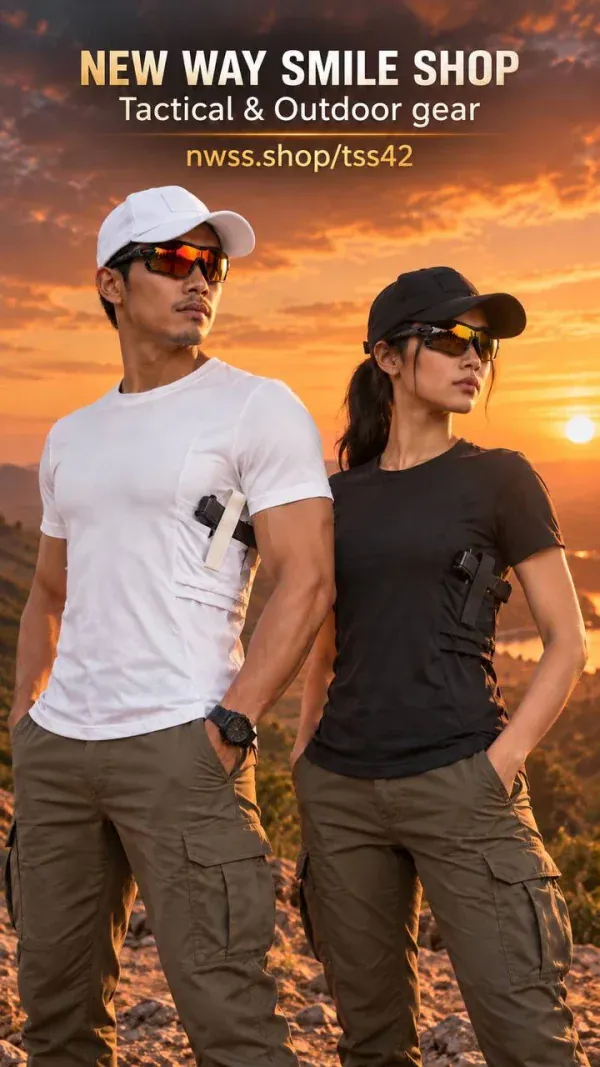 TSS42 Tactical Compression Short Sleeve Shirt in white and black, outdoor gear for tactical use.