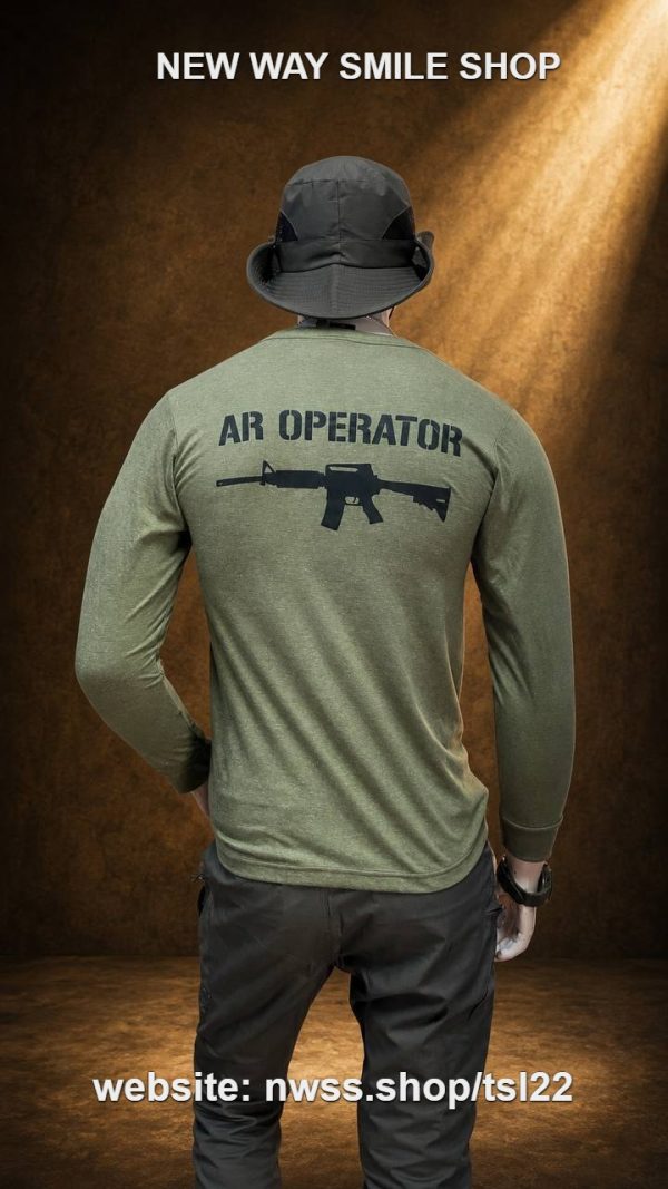 Long sleeve tactical outdoor shirt in beige with front pockets and quick-drying fabric for outdoor activities.