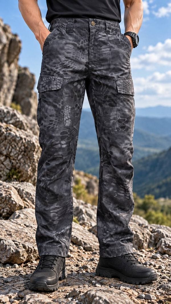 SHL05 Long Sleeve Quick-Drying Tactical Outdoor Shirt in black for outdoor activities.