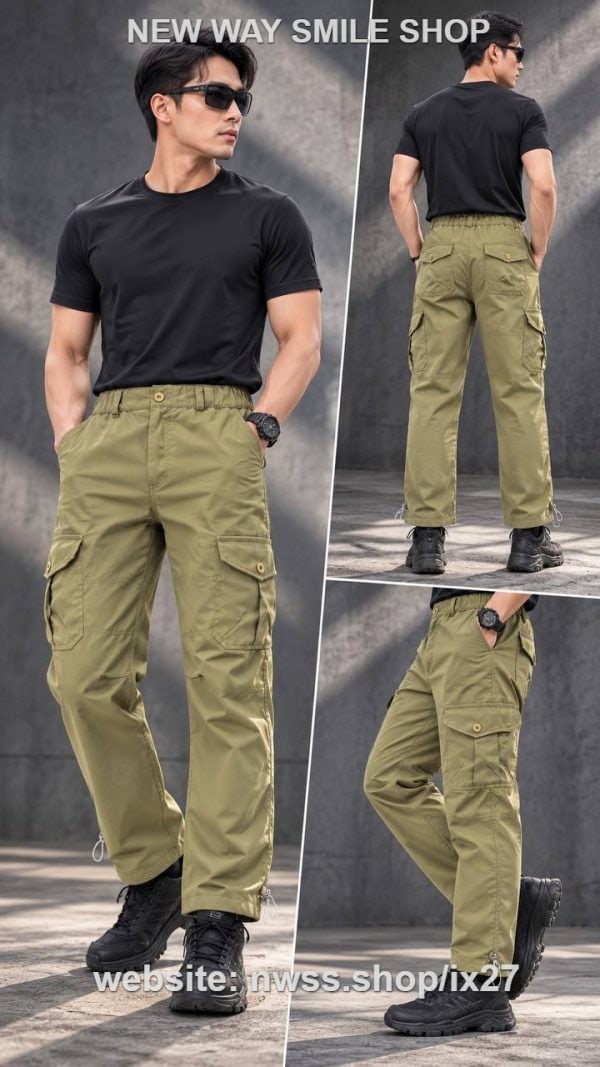 Long sleeve tactical outdoor shirt in beige with front pockets and quick-drying fabric for outdoor activities.