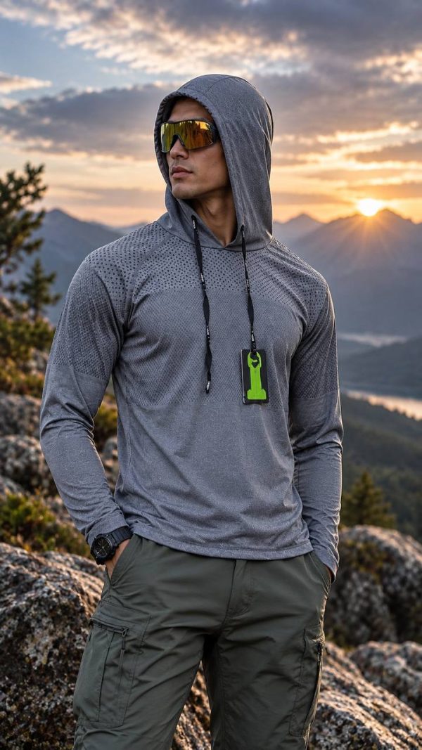 SHL05 Long Sleeve Quick-Drying Tactical Outdoor Shirt in khaki color for outdoor activities.