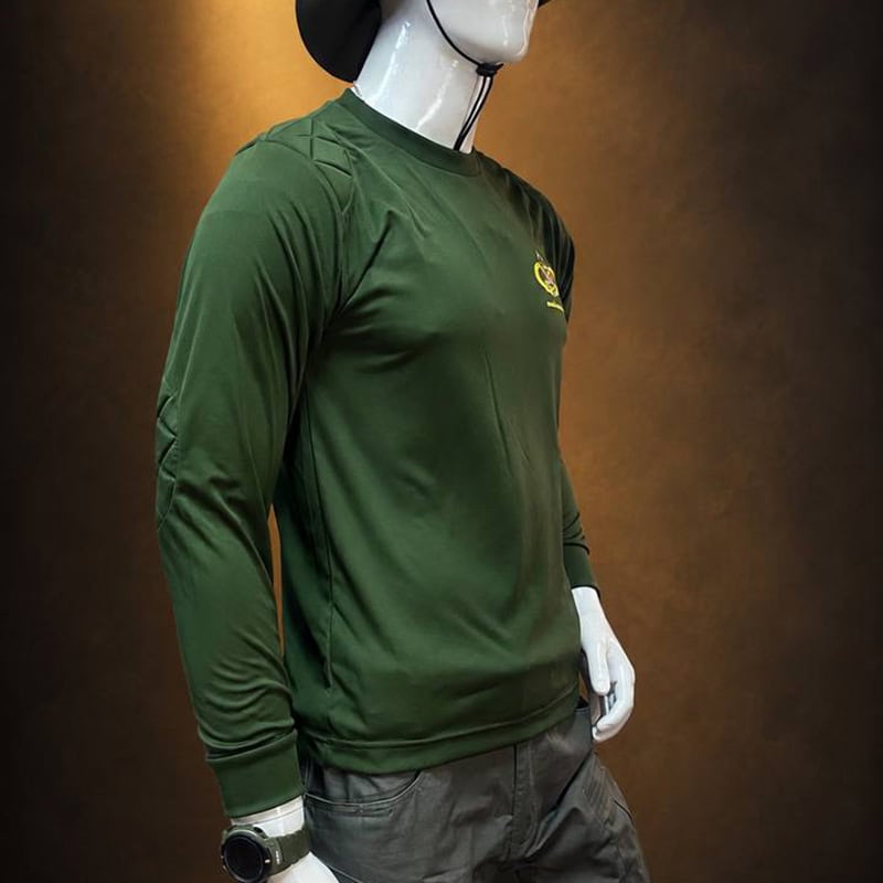 TSL16 Long-Sleeve Tactical Performance Shirt in green on mannequin.