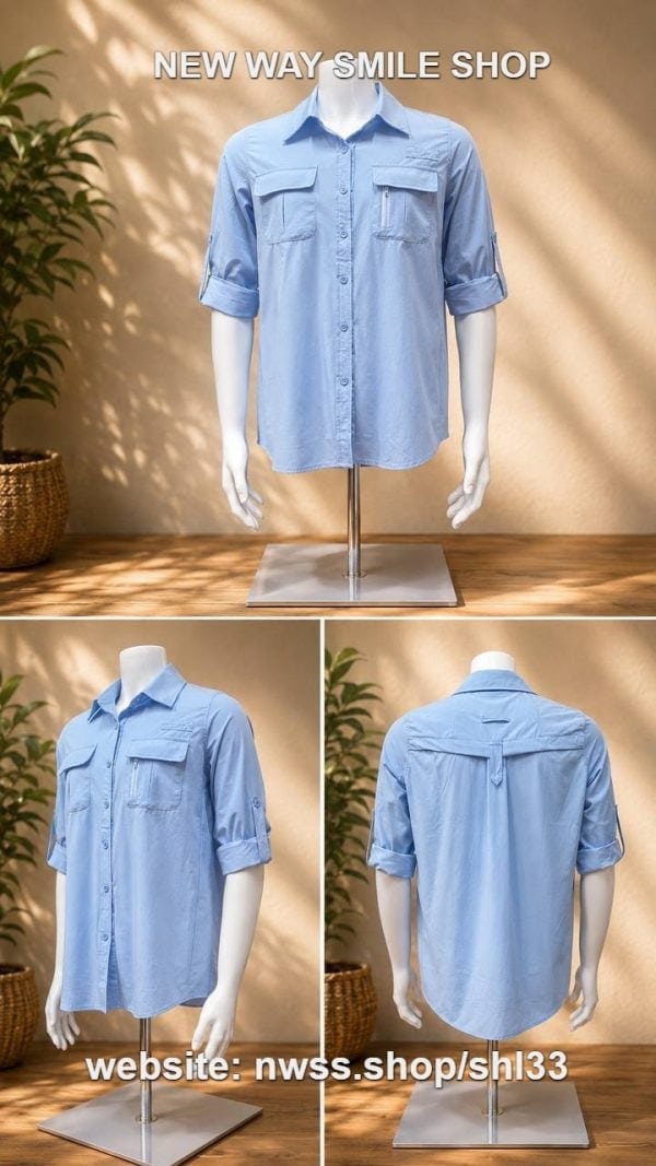 SHL05 Long Sleeve Quick-Drying Tactical Outdoor Shirt in khaki color for outdoor activities.