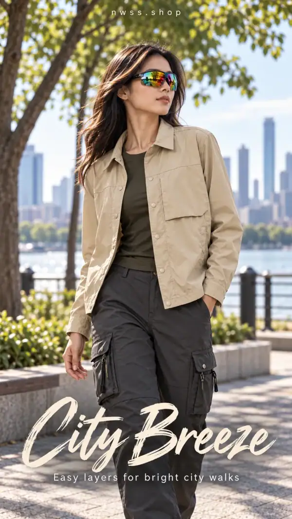 JK13 lightweight quick-dry stretch long-sleeve shirt jacket in beige for outdoor and tactical use.