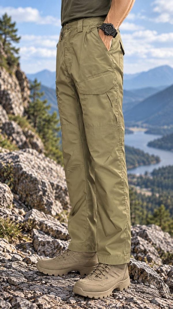 Long sleeve tactical outdoor shirt in green for outdoor activities and tactical use.