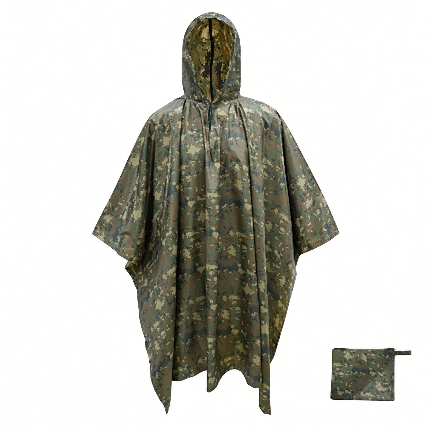 CG22 អាវភ្លៀង Poncho ការពារទឹក លំនាំយោធា សម្រាប់ Outdoor និង Tactical