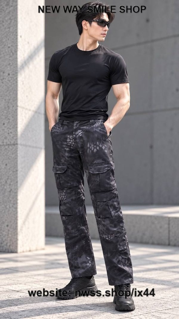 SHL05 Long Sleeve Quick-Drying Tactical Outdoor Shirt in black for outdoor activities.