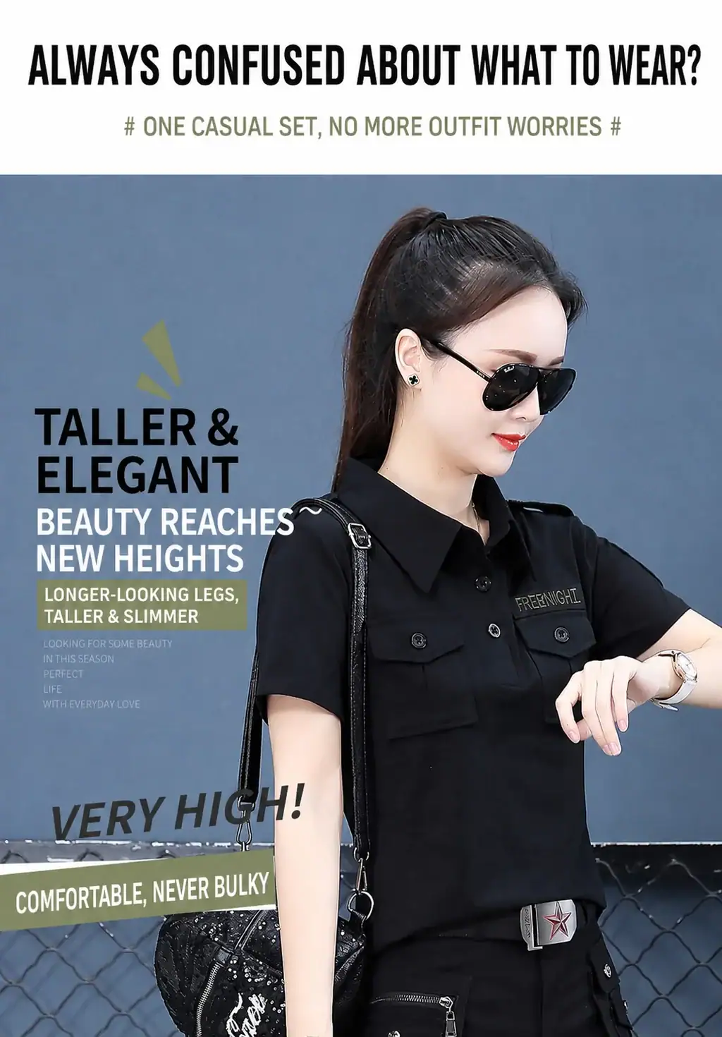 TSS62 Short-Sleeve Camouflage Collar Casual Tactical Shirt in black with camouflage collar detail.