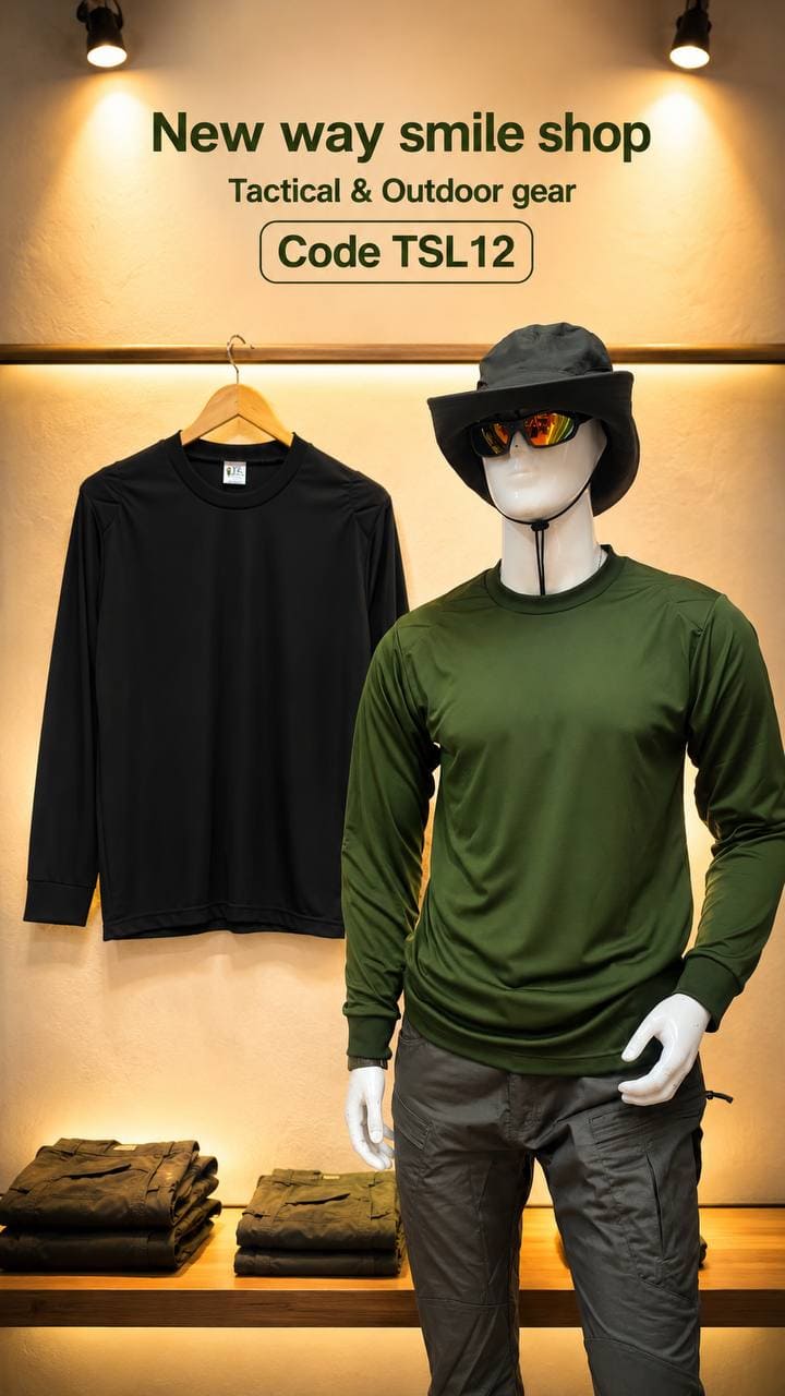 TSL12 អាវដៃវែង Tactical សម្រាប់ក្រៅផ្ទះ Unisex មានបន្ទះការពារកែងដៃ