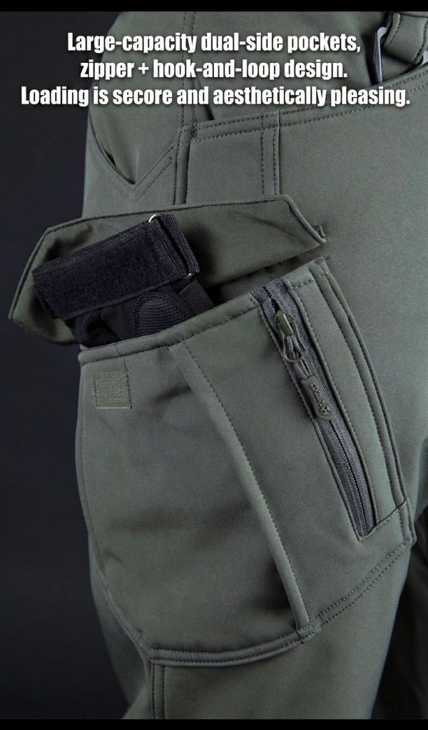 Tactical long sleeve shirt in black with dual chest pockets and wrinkle-resistant fabric for outdoor use.