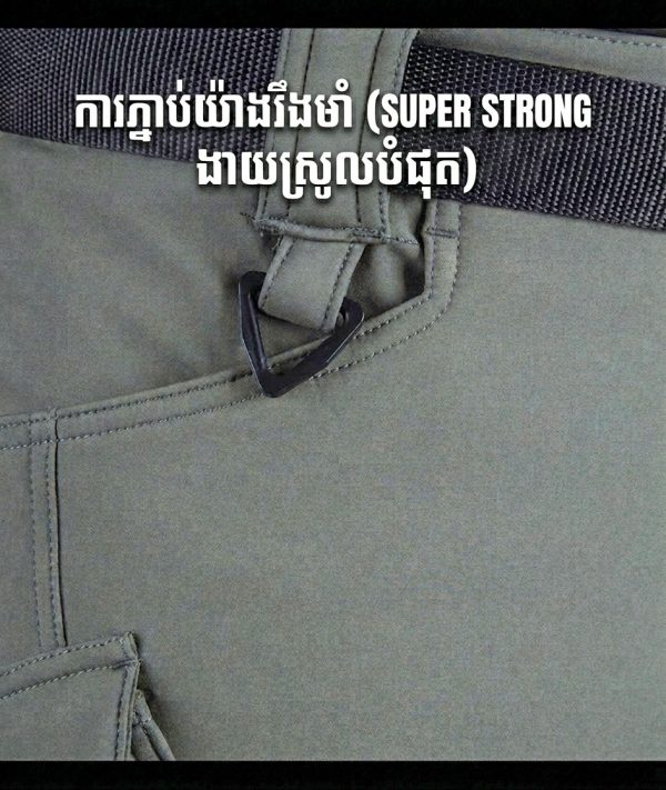 Tactical long sleeve shirt in khaki with dual chest pockets, wrinkle-resistant fabric, and button-up front.