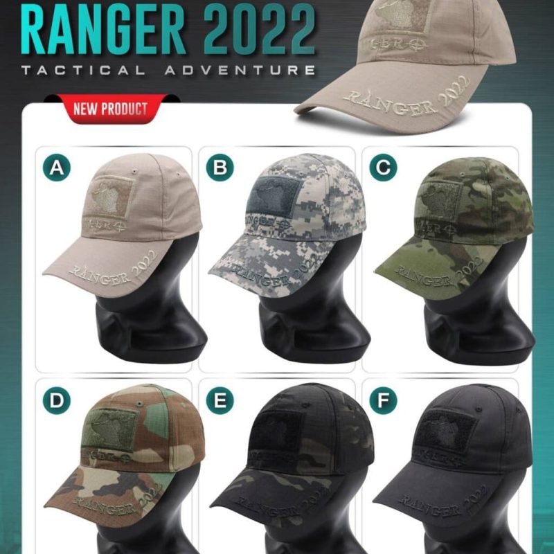 C11 RANGER 2022 Camouflage Tactical Baseball Cap with Curved Brim and Front Patch Panel
