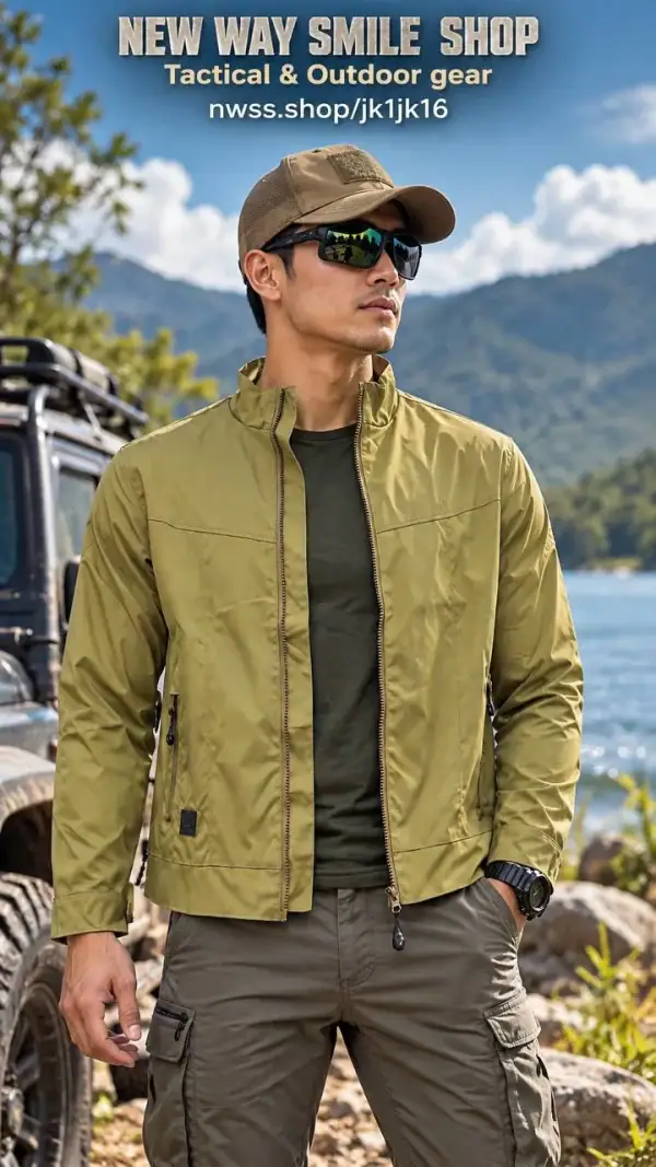អាវក្រៅបុរស Bomber ខ្មៅស សម្រាប់កីឡា និងការផ្សងព្រេងក្រៅផ្ទះ.